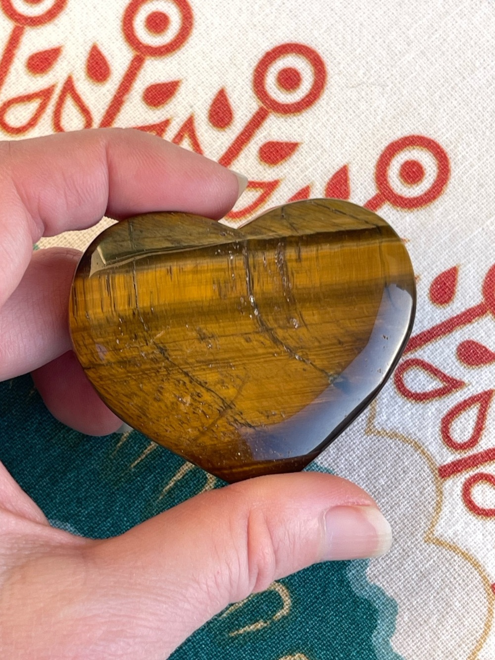 Tiger’s Eye Heart Crystal Brown Flash